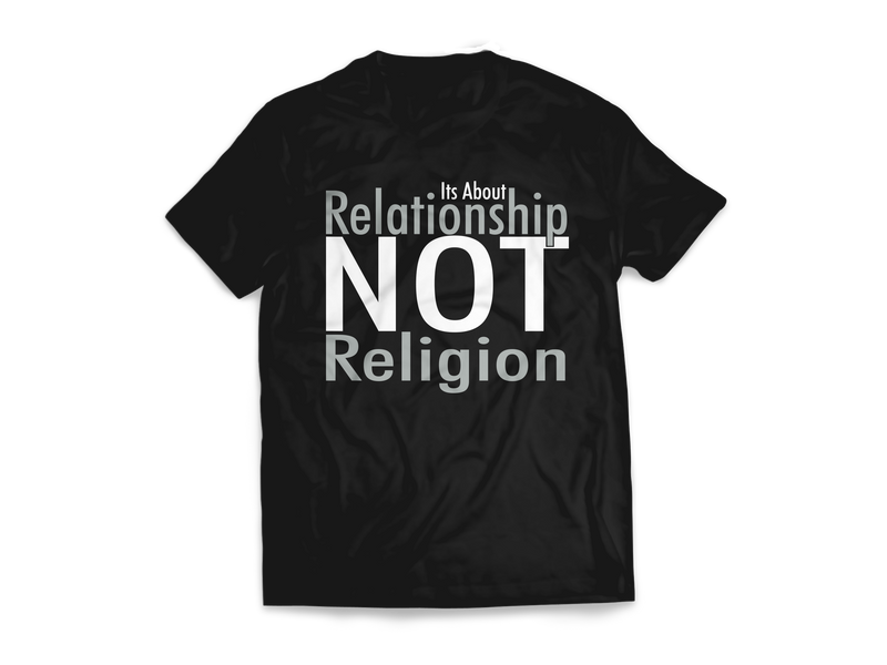 Relationship not Religion Typeface Tees