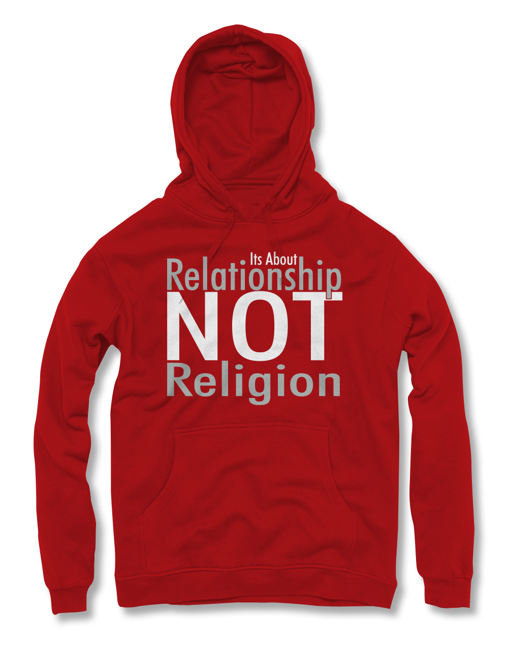 Relationship not Religion Typeface Red Hoodie - NX Level Living 