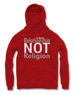 Relationship not Religion Typeface Red Hoodie - NX Level Living 