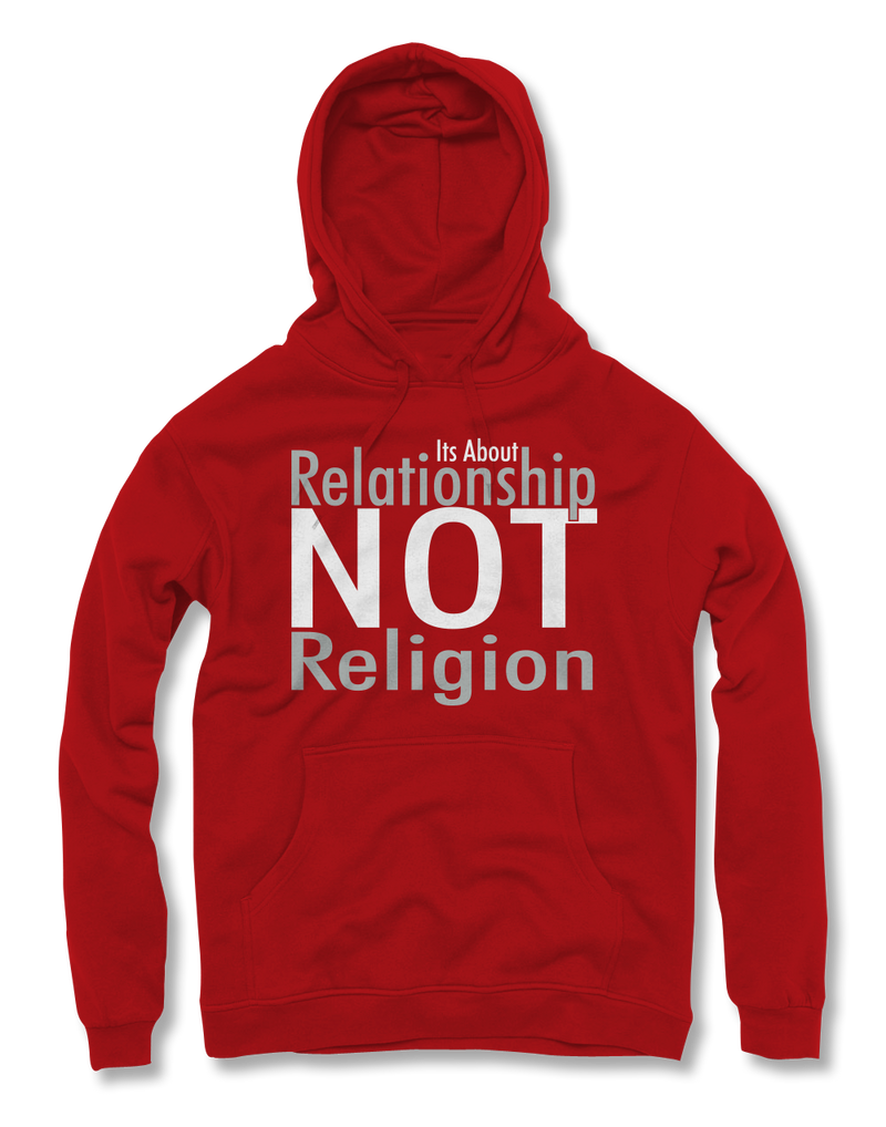 Relationship not Religion Typeface Red Hoodie - NX Level Living 