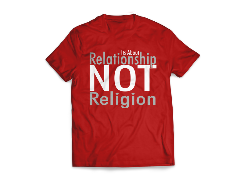 Relationship not Religion Typeface Tees