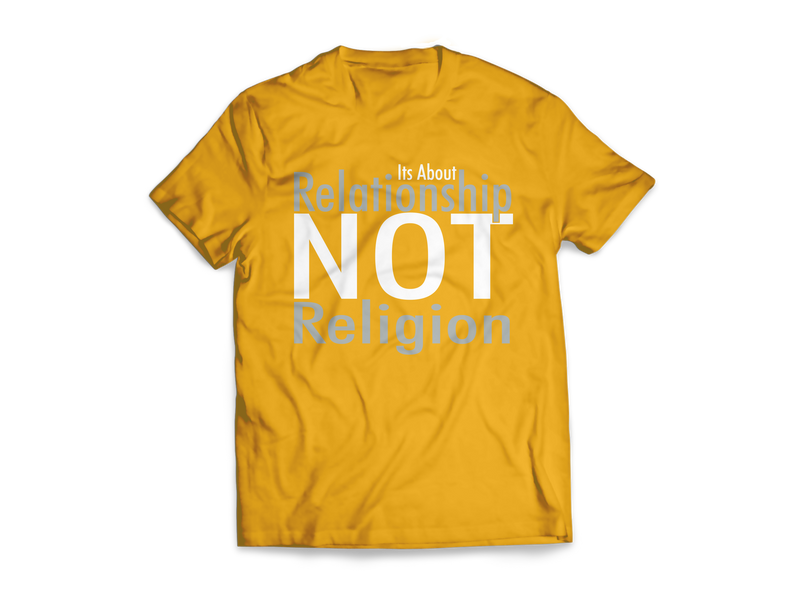 Relationship not Religion Typeface Tees